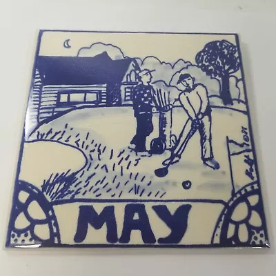 H&R JOHNSON May Calendar Tile England Happy Birthday • $29.99