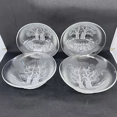 3 Vintage “Sommerland  Crystal Glass Dessert Bowls Walther Glass Co. Germany • £24.50