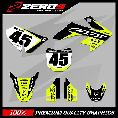 Honda Crf 50 Motocross Graphics Mx Graphics Decals Kit Ace Blk/yel • $86.13