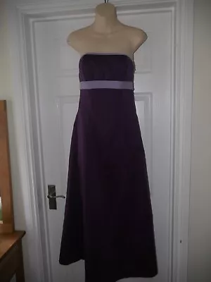 Purple Bridesmaid Prom Dress Forever Yours Size 6 Ladies Strapless Ball Gown • $40.41