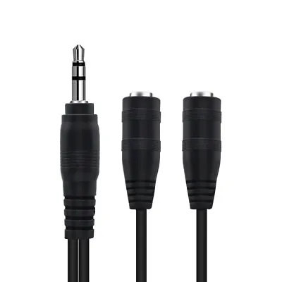 3.5mm AUX Earphone Y Splitter Cable (FS46) Male To 2x Female Audio Adapter • $2.99