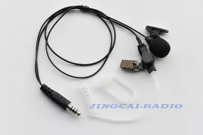 Tactical Lavalier Lapel Clip Mic Acoustic Tube Earpiece NATO Plug For Radio CS • $23.98