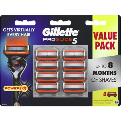 $23.95 • Buy Gillette Proglide 5 Power Razor Blades 8 Pack Made In Germany  New & Sealed 