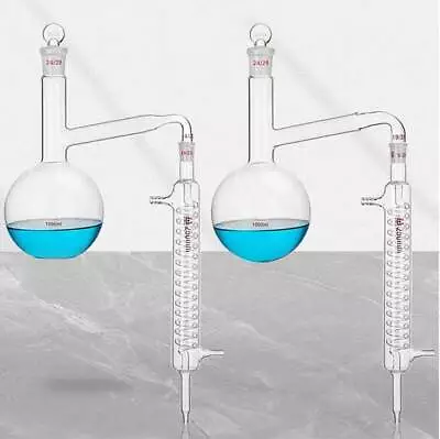 ​100ml - 1000ml Glass Distilling Apparatuses Chemistry Laboratory Glassware • $98.79