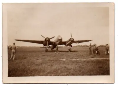 WW2 Military Fighter Jet Airplane Air Plane Scene Vintage Snapshot Photo • $7.50