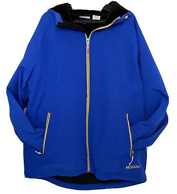 Double Diamond Men’s Size XL Blue Soft Shell Fleece-Lined Hooded Jacket • $99.99