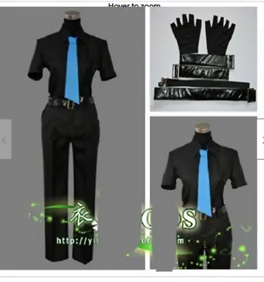 Assassination Classroom Shiota Nagisa Black Combat Cosplay Costume & • $50