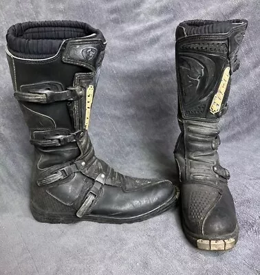 Thor T20 Boots Men Size 13 Motorcycle Dirt Bike Motocross Black MX Racing ISSUES • $69.90