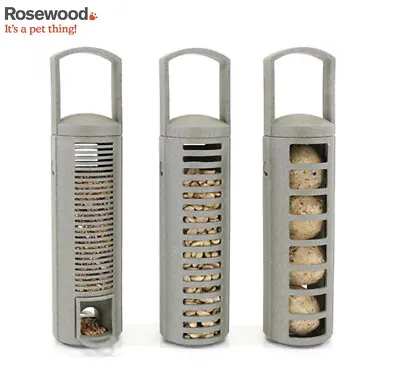 Rosewood Recycled Eco Wild Bird Outdoor Garden Feeders Seed Fatball Peanut Food • £6.95