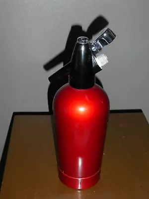 Vintage BOC Soda Syphon In Red Enamel - Made In England • $22.65