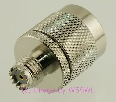$4.99 • Buy N Male To Mini-UHF Female Coax Connector Adapter - By W5SWL  