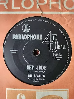 Beatles  Hey Jude  &  Revolution  1968 PARLOPHONE Oz 7  45rpm • $14.95