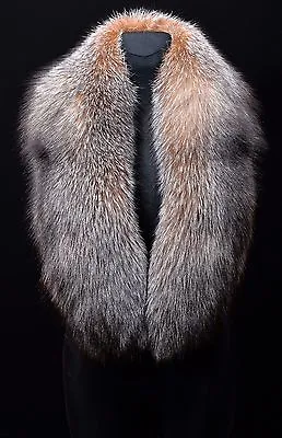 Genuine Crystal Fox Fur Handmade Stole Shawl Scarf Collar Boa • $265.34