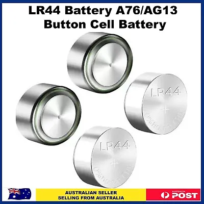 LR44 Battery A76/AG13 Button Cell Batteries EXP 12-2025 • $1.45