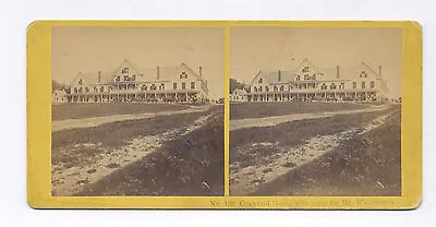 1870’s MT. WASHINGTON NH CRAWFORD HOUSE STEREOVIEW PHOTO KILBURN YELLOW MOUNT • $15