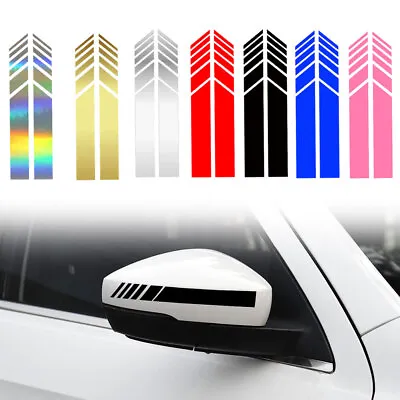 2Pcs Universal Reflective Stickers Car Trims Rearview Mirror Decal Stripe Decals • $1.46