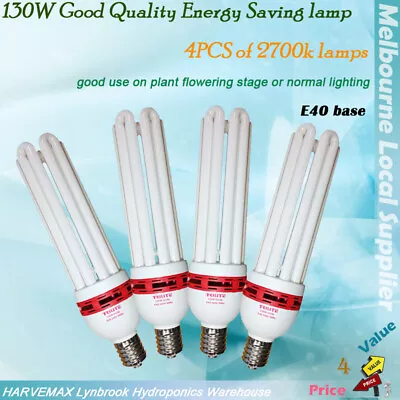 4pcs Of 130W 2700K CFL ENERGY SAVING LAMP GROW LIGHT FOR HYDROPONICS GROW ROOM • $118.80