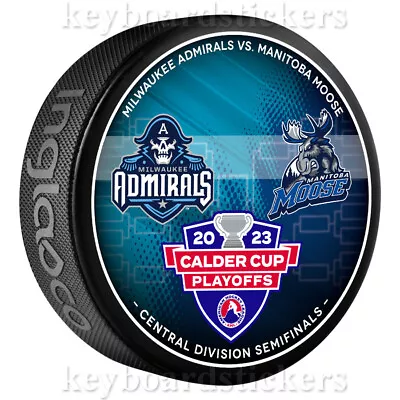 2023 AHL Calder Cup Playoffs Dueling Puck Milwaukee Admirals Vs Manitoba Moose • $9.95