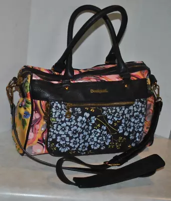 DESIGUAL Coquille Fabric Handbag Or Shoulder Bag Floral Summer  Pockets Galore! • $36.59