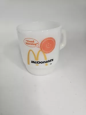 McDonalds Vintage Milk Glass Coffee Mug By Anchor Hocking Fire King Made In USA • $7.20