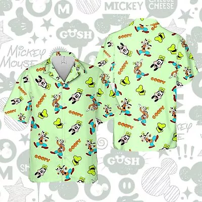 Goofy Funny Friend Steamboat Willie Disney Cartoon Themed Aloha HAWAIIAN Shirt • $10.22