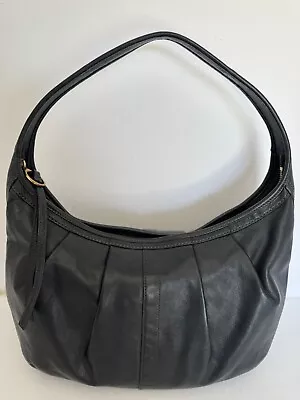 VINTAGE COACH 'ERGO BLACK LEATHER HOBO  SHOULDER BAG. HANDBAG  PURSE X Large • $129