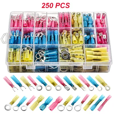 Heat Shrink Wire Connector DIY Kit 250PCS Waterproof Marine Automotive Terminals • $17.84