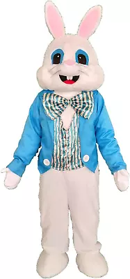 Blue Suit Easter Rabbit Mascot Costume Bunny Adult Easter Fancy Cosplay Costume • $73.62