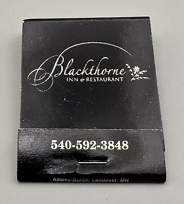 Matchbook “Blackthorne Inn & Restaurant” Upperville Virginia Unstruck  • $10.95