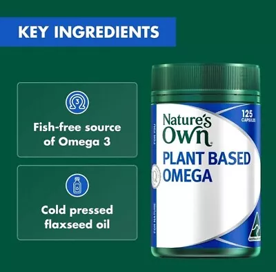 2X Nature's Own Plant Based Omega 3 Linseed / Flaxseed Oil 1000mg 250 Capsules • $29.99