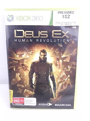 Deus Ex Human Revolution Microsoft Xbox 360 Video Game - Complete • $8.99