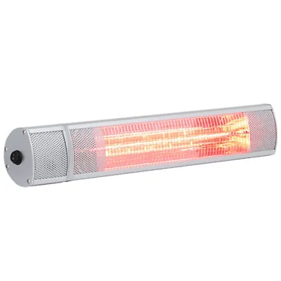 £55.95 • Buy Aluminum Electric Patio Heater Wall Mounted Infrared Halogen Lamp Heating Warmer