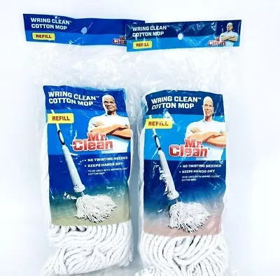 X2 Mr. Clean Wring Clean Cotton Mop Head Refill 446999 For Mop 446998 SEALED (A5 • $19.99