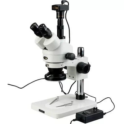 AmScope 3.5X-90X Zoom Stereo Microscope 5MP Digital USB Camera +LED Ring Light • $736.99