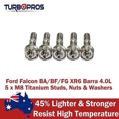 Titanium Turbo To Dump Pipe Stud Kit For Ford Falcon XR6 BA/BF/FG Barra • $70