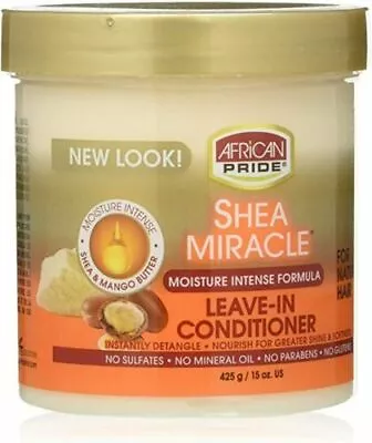 £7.99 • Buy African Pride Shea Butter Moisture Intense Miracle Leave In Conditioner 425g