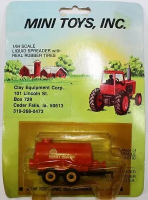 Mini Toys Inc. 1/64 Plastic HONEY WAGON Liquid Spreader W Real Rubber Tires VTG • $12.99