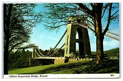 Postcard Bristol England Clifton Suspension Bridge Tower  • $5.27