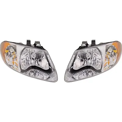 Halogen Headlight Set For 2001-2007 Dodge Grand Caravan W/ Bulb(s) Pair • $66.51