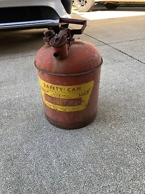 Eagle Type II Safety Metal Steel Gas Can  5 Gallon Red Vintage • $39.73