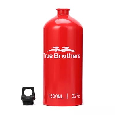 True Brothers 1.5L Aluminum Oil Fuel Bottle Gas Oil Container For Camping A8J1 • $22.49