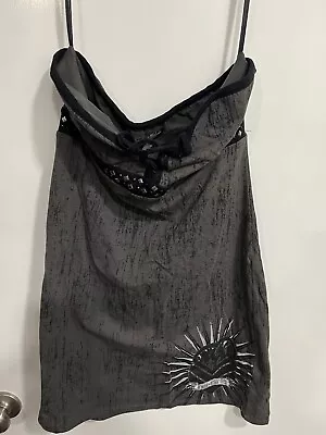 Metal Mulisha Womens Grey And Black Top. Size XL • $24.99