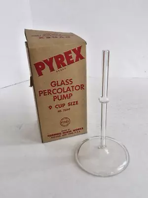 NOS Pyrex 9 Cup Percolator Flameware Coffee Pot Glass Stem Pump In Box  #7829-P • $103.09