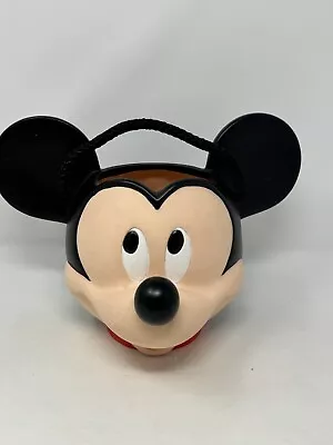 Vintage Disney Mickey Mouse Halloween Trick Or Treat Pale Bucket applause Handle • $19.94