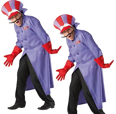 Dick Dastardly Mens Costume 80s Wacky Races Adults Fancy Dress Outfit • £50.99