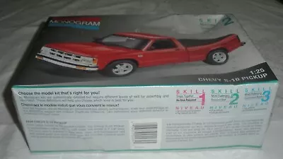 Monogram Chevy S-10 Pickup Truck 1/25 Scale Plastic Model Kit 2434 New Sealed • $49.99