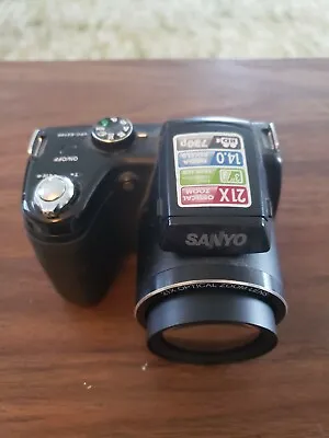 $9.99 • Buy Sanyo VPC E2100 14.0MP Digital Camera - Black *For Parts Or Repair*