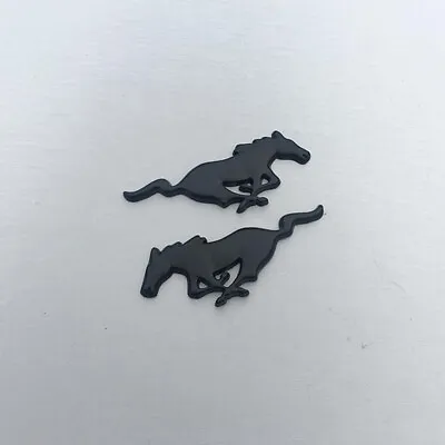 2PCS Black Metal Side Fender Running Horse Emblem Sticker Decor For Ford Mustang • $9.99