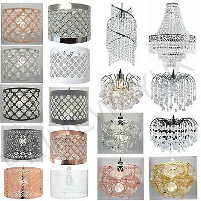 £16.90 • Buy Modern Chandelier Light Shades Acrylic Crystal Droplet Ceiling Pendant Lampshade