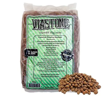 Viagrow Viastone Expanded Clay Pebbles (2 Liter 1 Pack) • $19.99